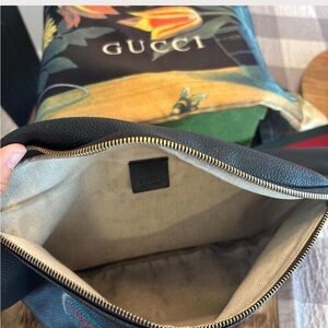 Gucci Black Leather Toiletry Bag